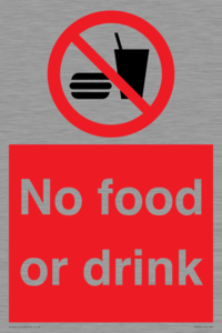 No food or drink